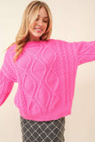 Oversized Cable Crochet Sweater