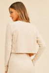 Ribbed Button Front Cardigan