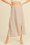 A-Line Midi Floral Skirt