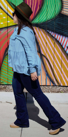 Harper Long Sleeve Chambray Plus Shirt