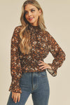 Flower Smocked Blouse
